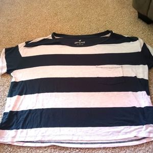 American eagle soft and sexy T-shirt, size medium, black and grey